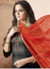 Banarasi Silk Trendy Churidar Salwar Suit - 1